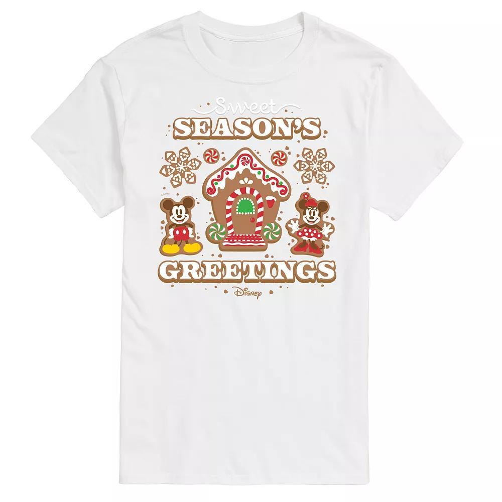 Disney's Mickey & Minnie Mouse Men's Sweet Seasons Greetings Graphic Tee, Size: XXL, Red Product Image