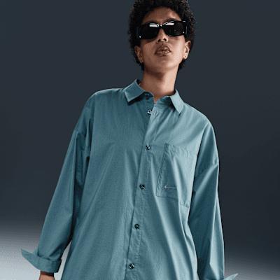 Nike Sportswear Chill Poplin Women's Loose Long-Sleeve Button-Up Top Product Image