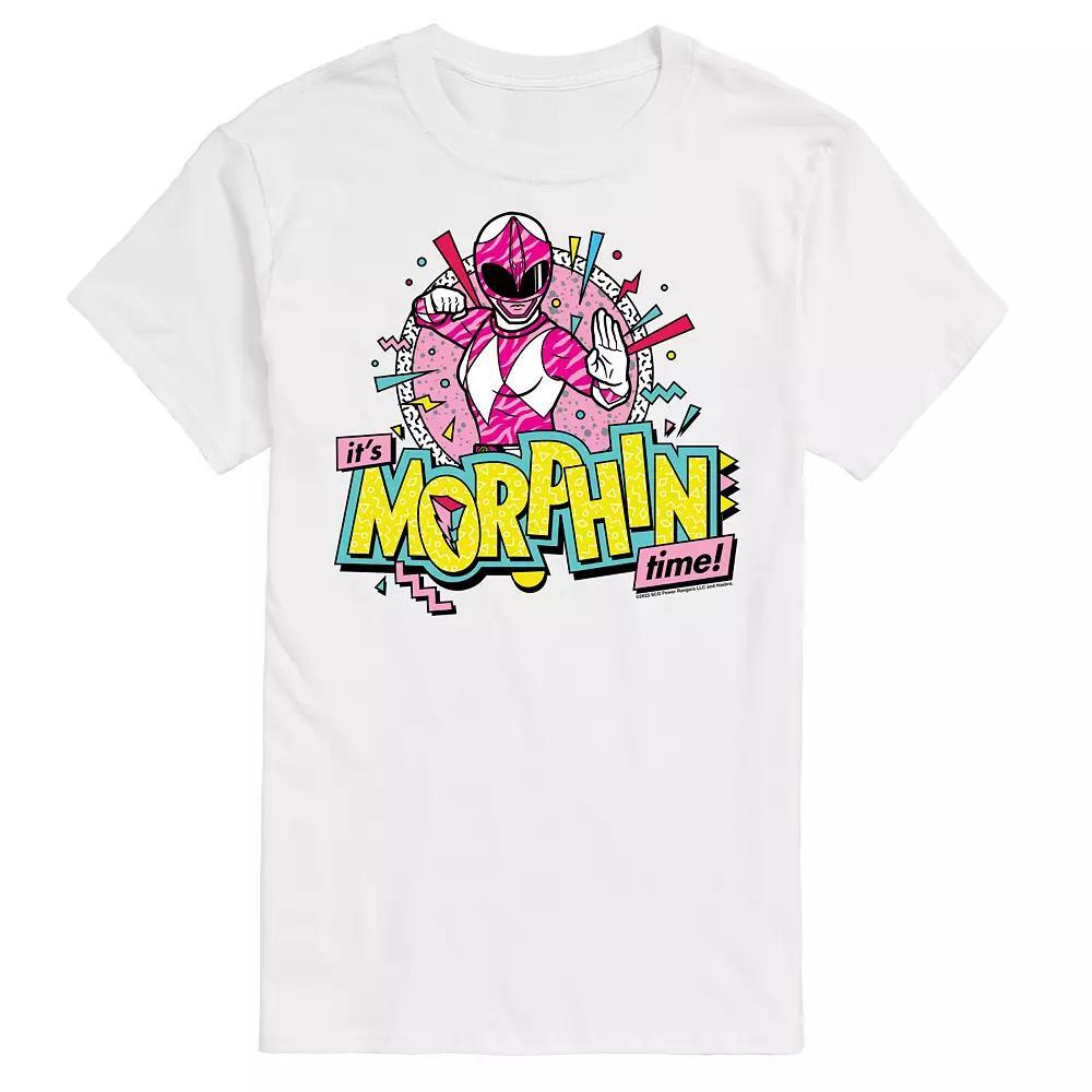 Mens Power Rangers Morphin Time Pink Graphic Tee Product Image