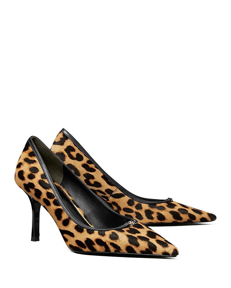 Womens Double T Buckle Leather Pumps Product Image