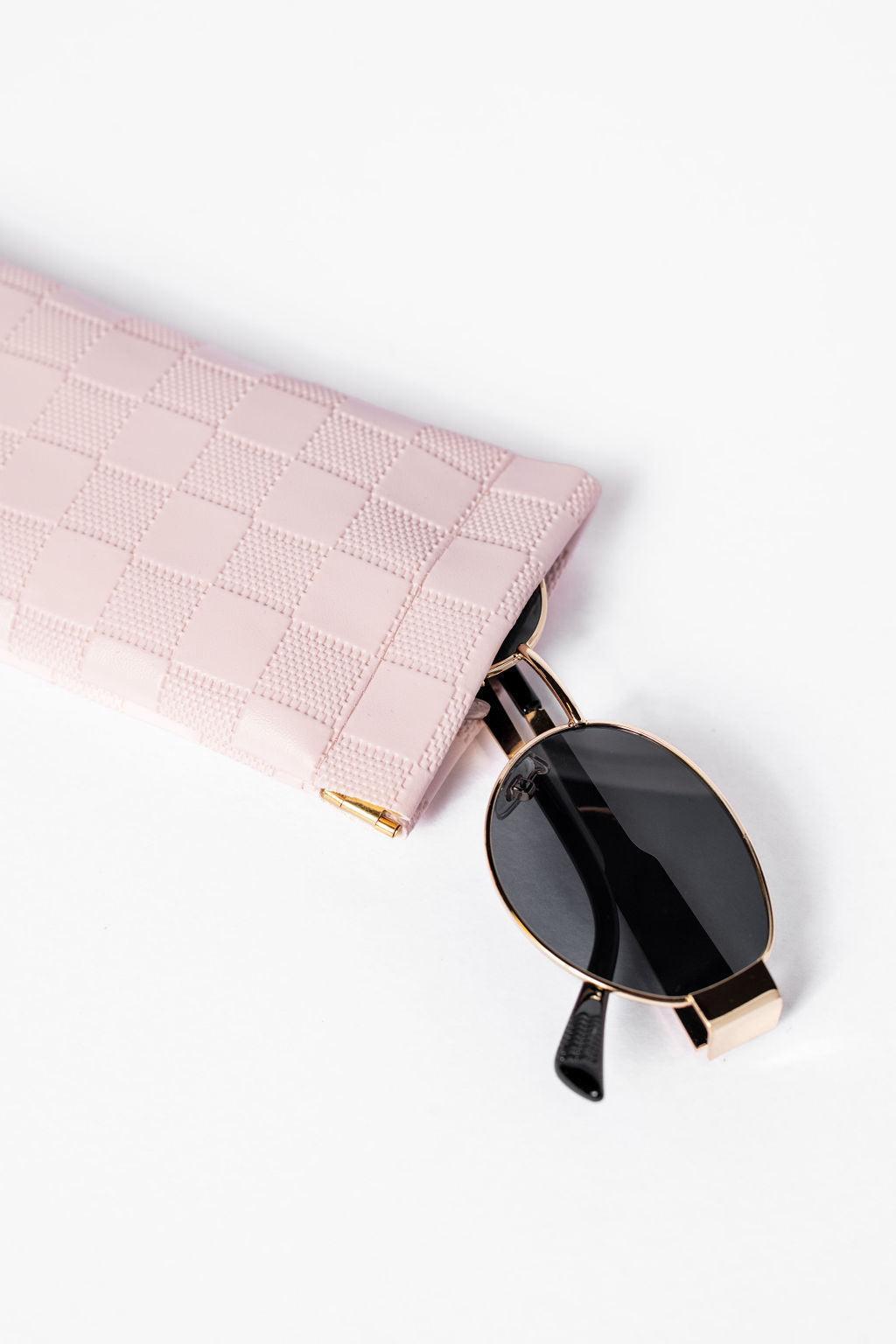 Gold Oval Wire Framed Sunglasses FINAL SALE Product Image