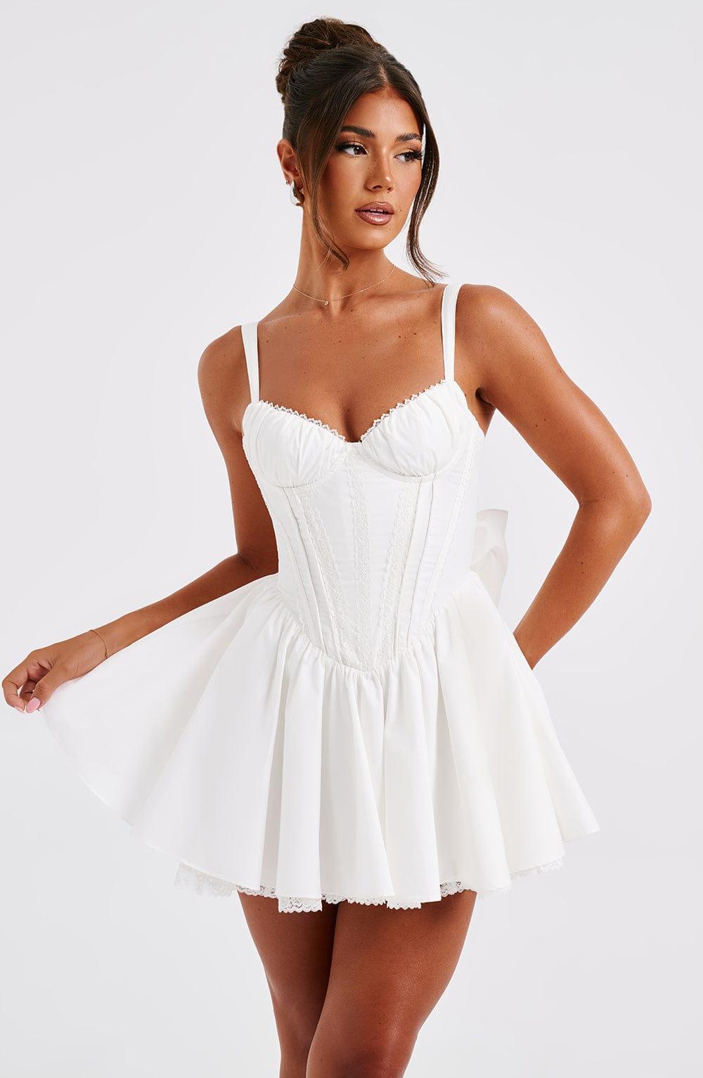 Josie Mini Dress - White Product Image