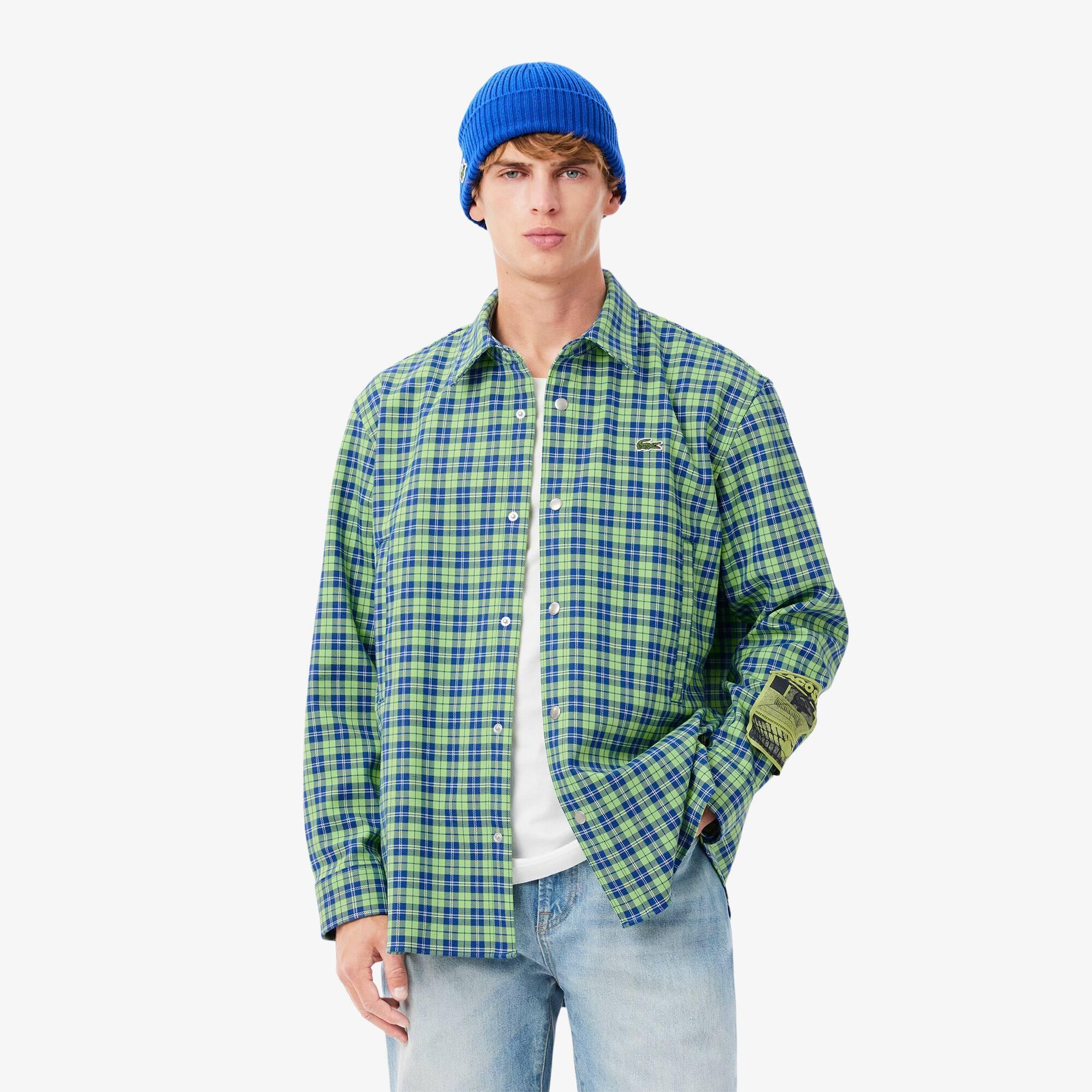 Men's Relaxed Fit Plaid Overshirt Product Image