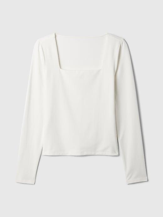 Modern Square-Neck Cropped T-Shirt Product Image