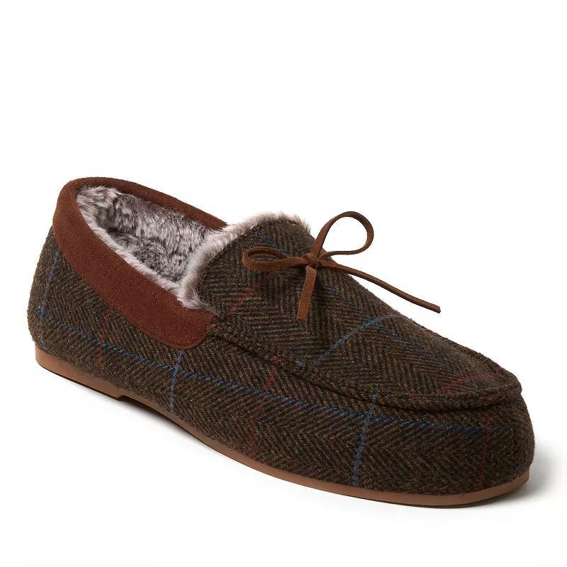 Dearfoams Atlas Men's Plaid Driving Moccasins, Size: Medium, Brown Product Image