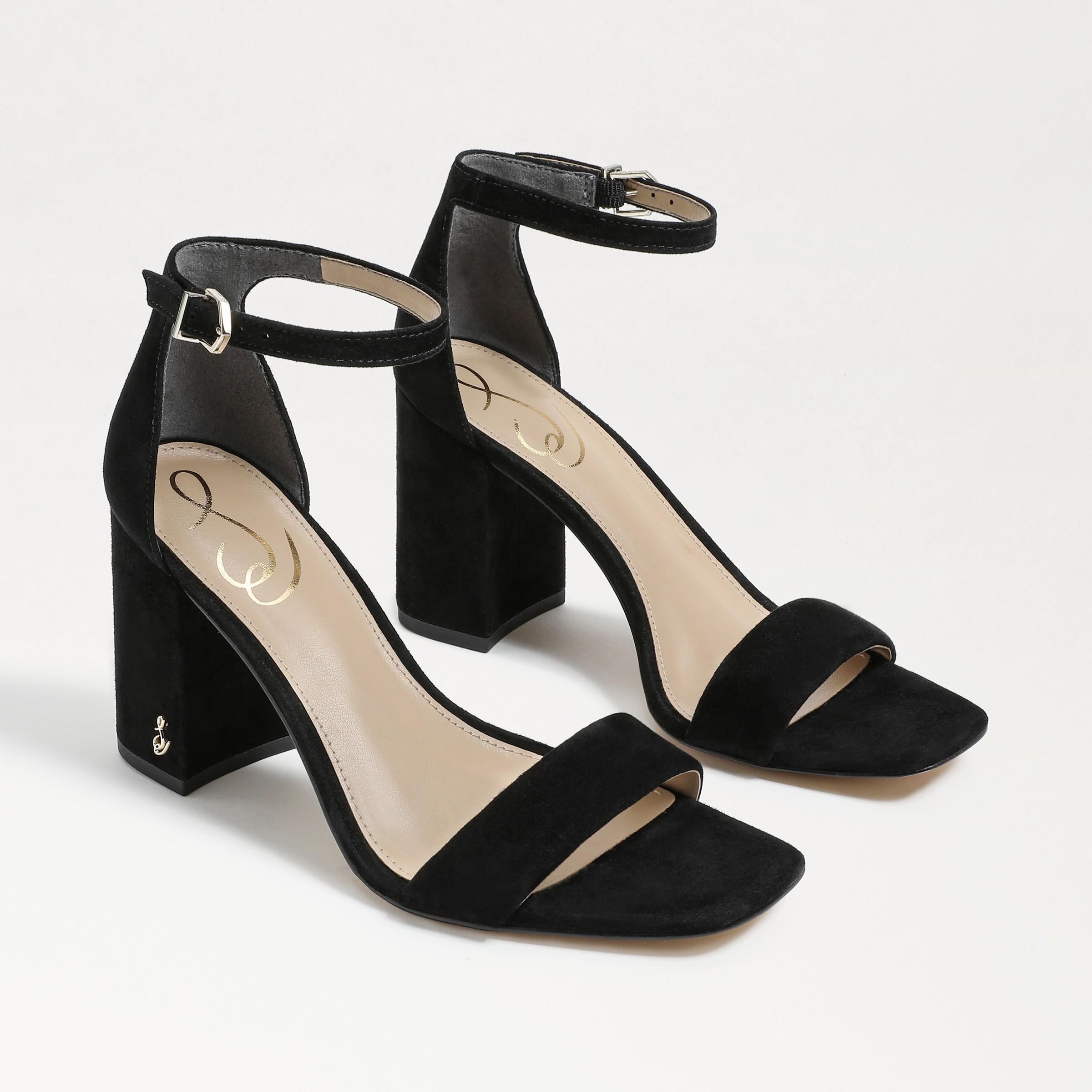 Sam Edelman Daniella Leather Ankle Strap Square Toe Dress Sandals Product Image