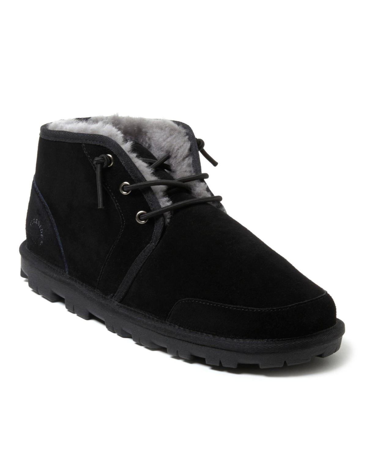 Fireside by Dearfoams Men's Shepparton Lace-Up Bootie Slippers, Size: 9, Brown Product Image
