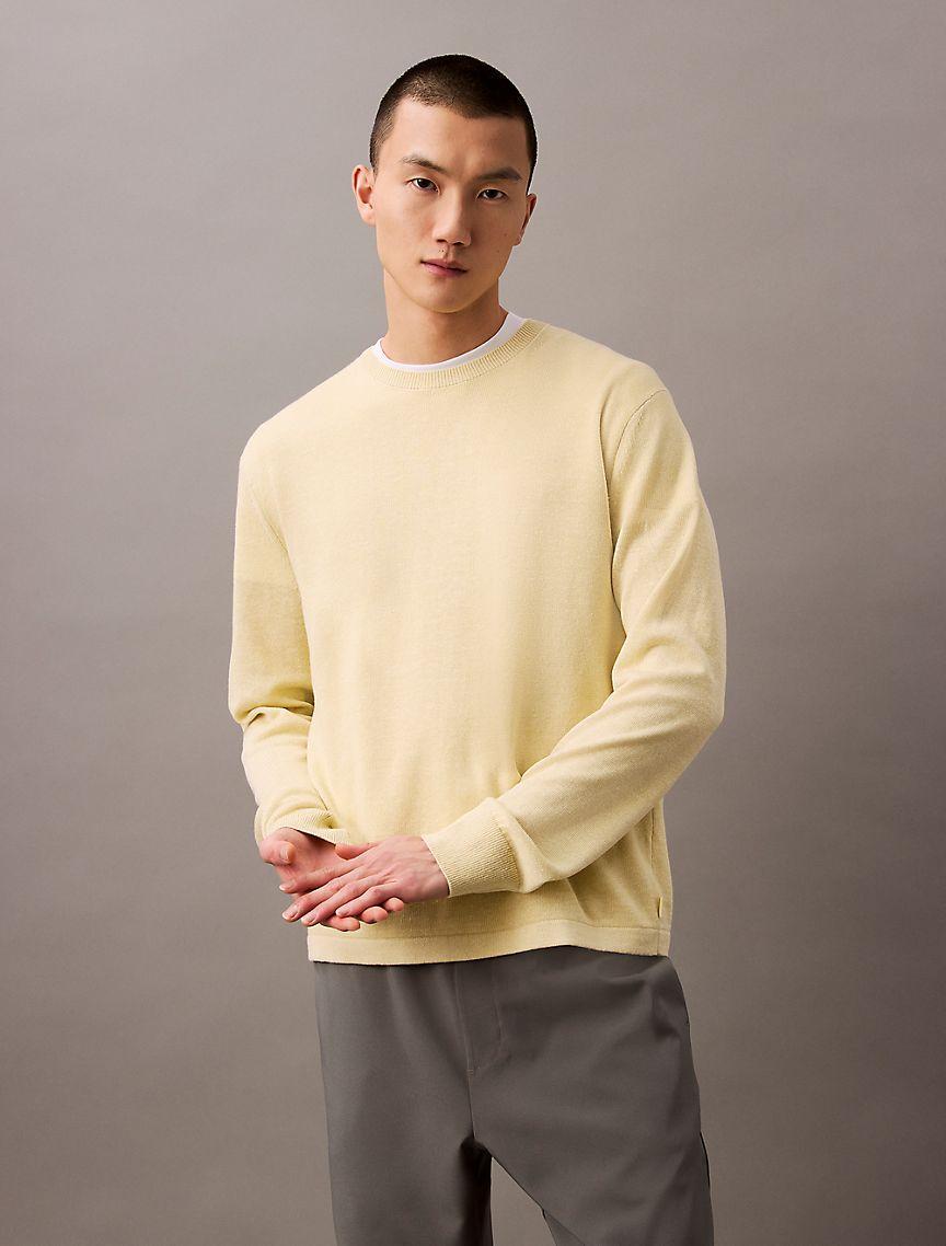 Linen Silk Blend Relaxed Sweater Product Image