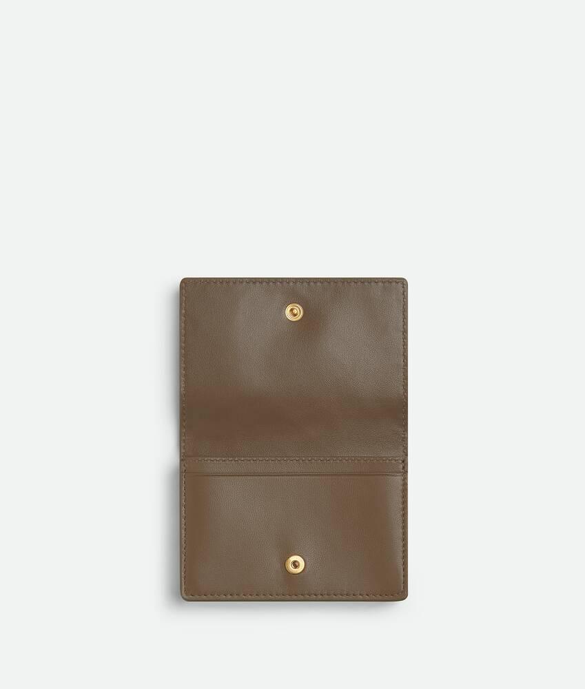 Women's Intrecciato Business Card Case in Pinecone Product Image