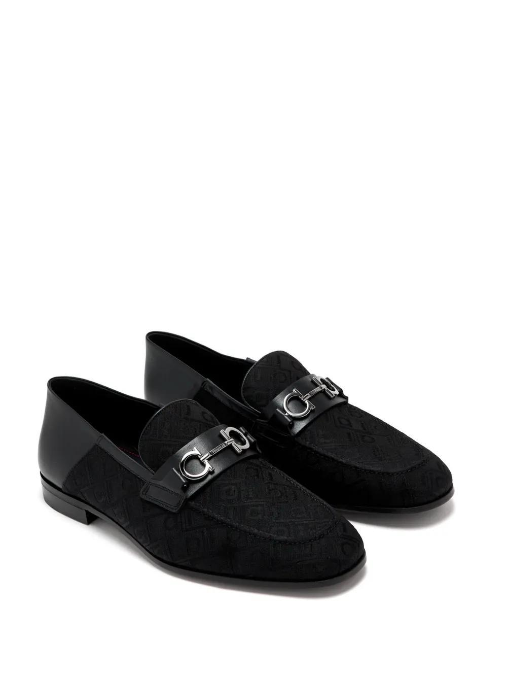 FERRAGAMO Leather Loafers In Black Product Image