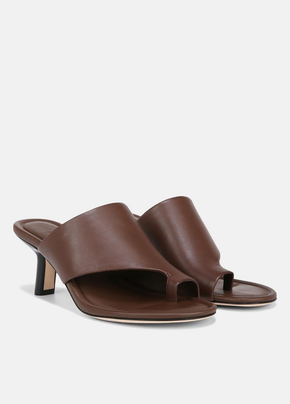 Womens Jasper Leather Heeled Sandal, Maple Wood, Size 9.5 Vince Product Image