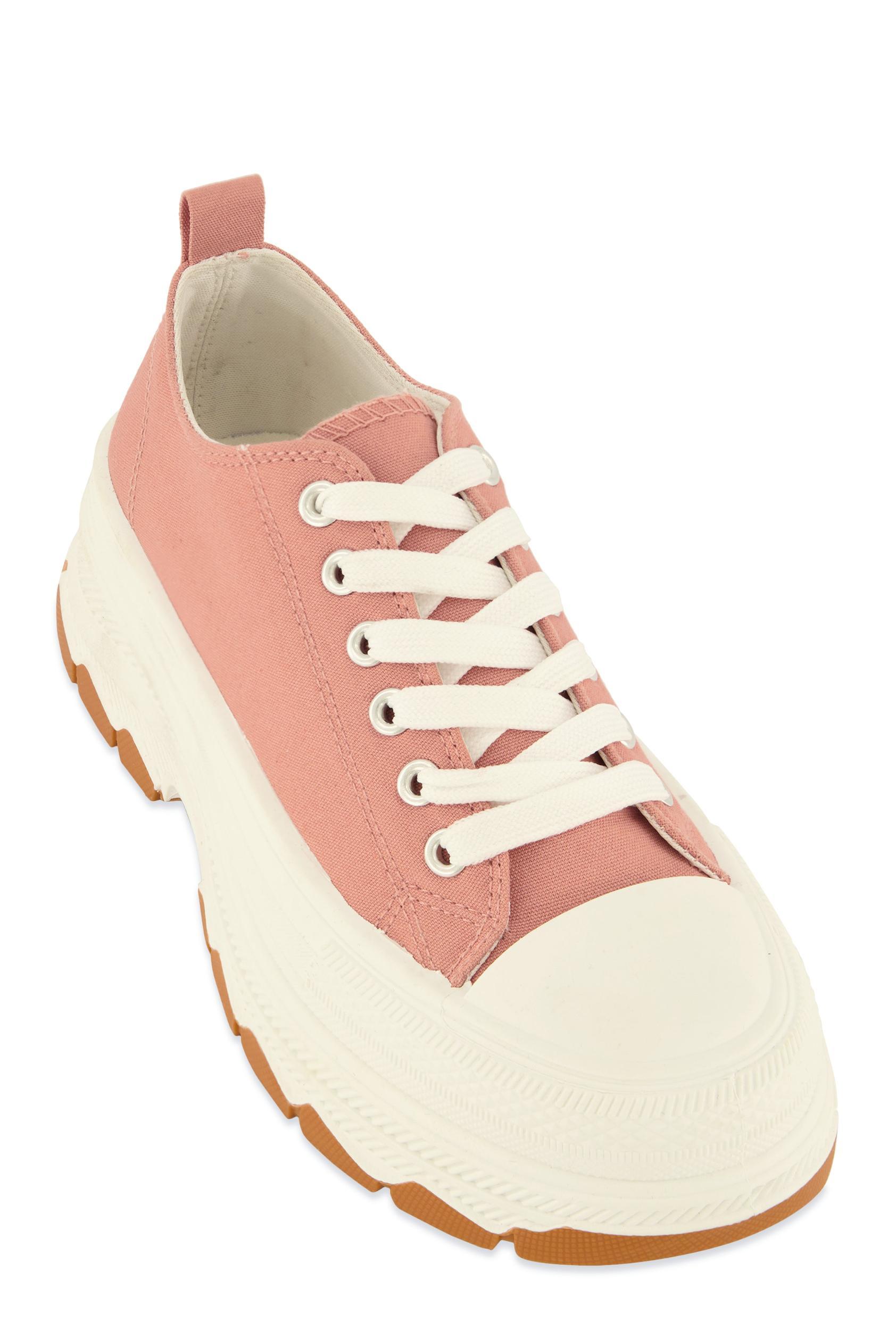 Womens Platform Canvas Sneakers Product Image