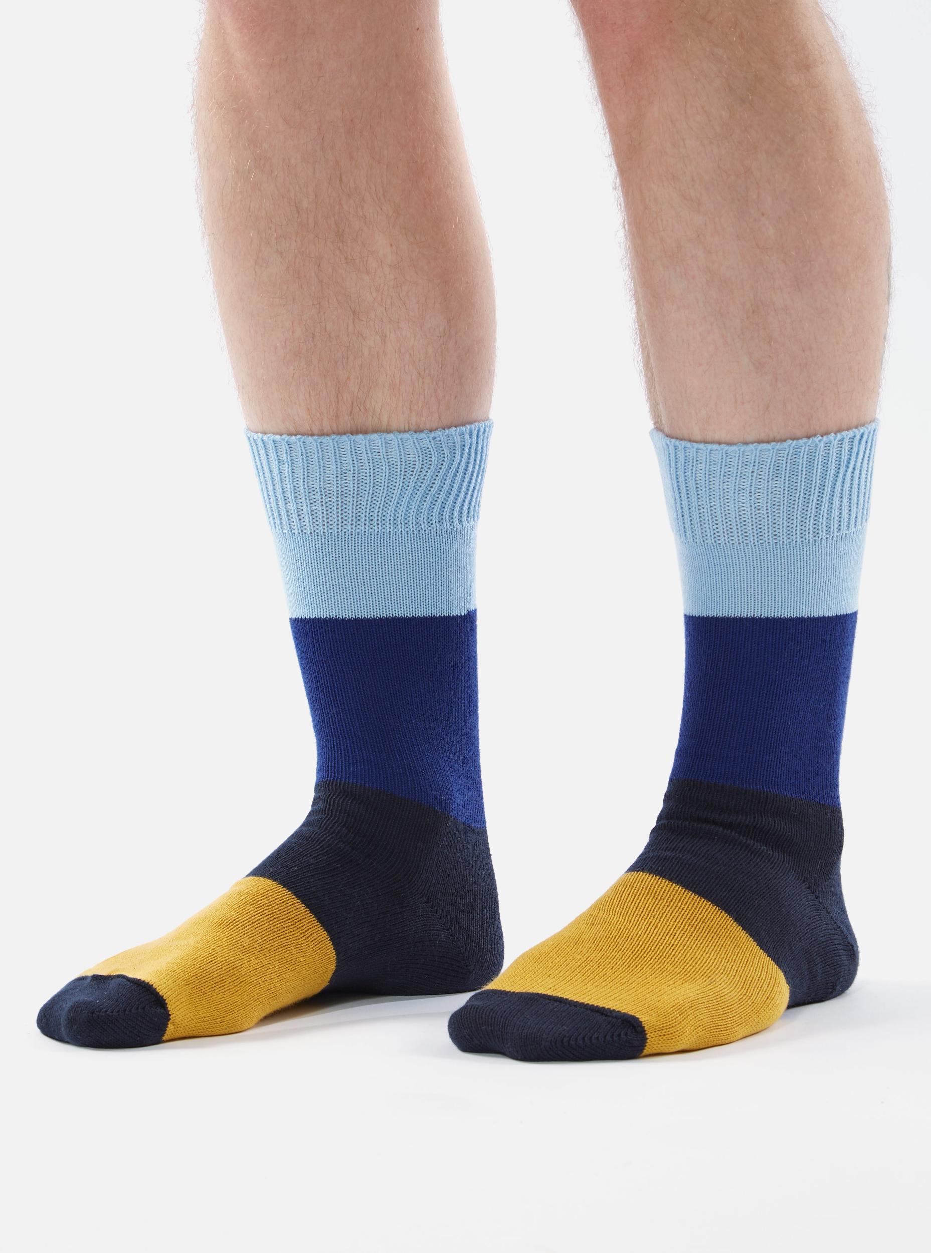 Sky/Indigo Cotton Bold Stripe Sock Product Image