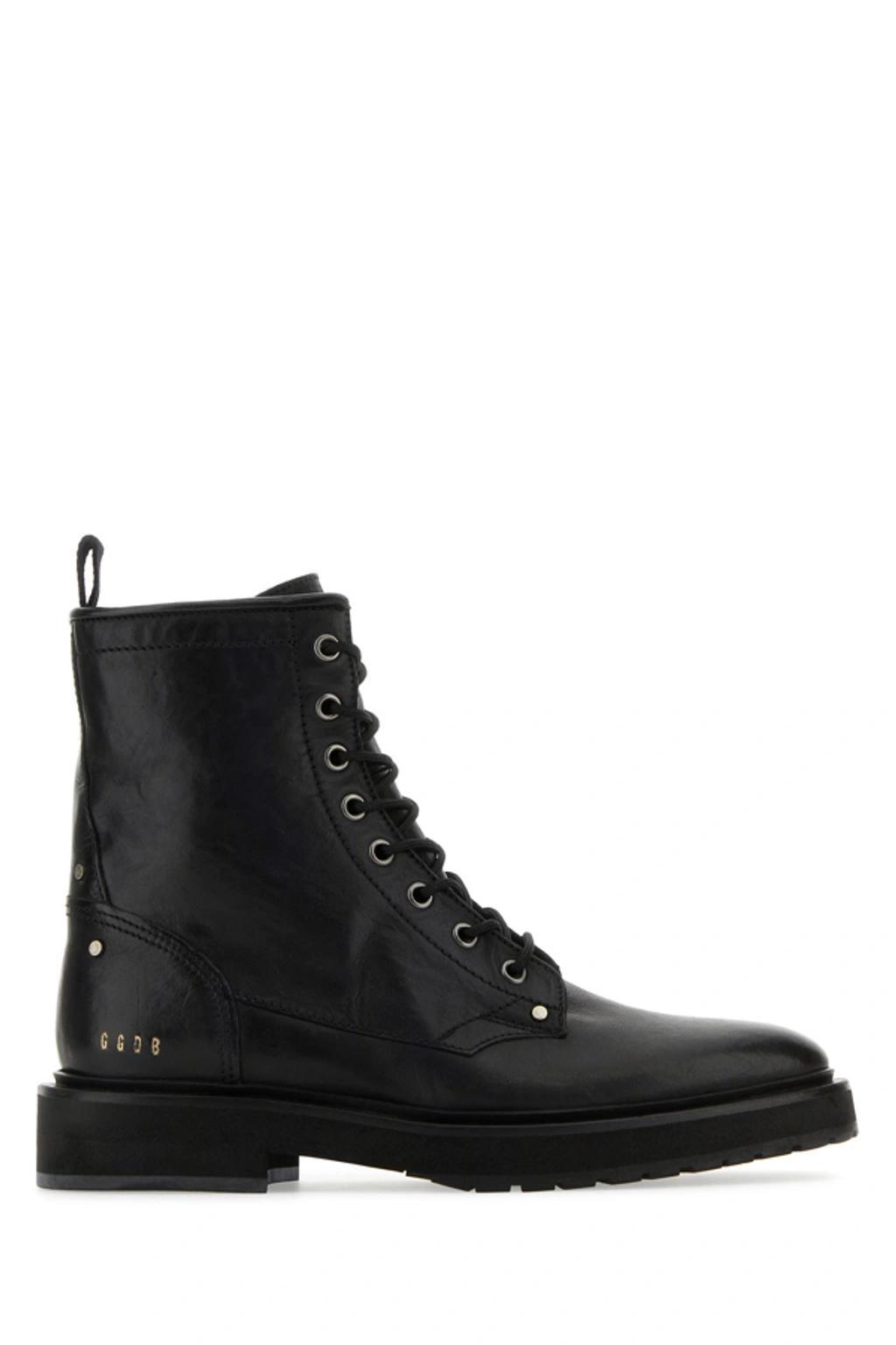 Combat Leather Boots In Black Product Image