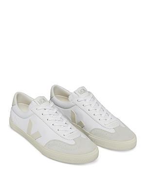 Veja Mens Volley Lace Up Canvas and Leather Sneakers Product Image