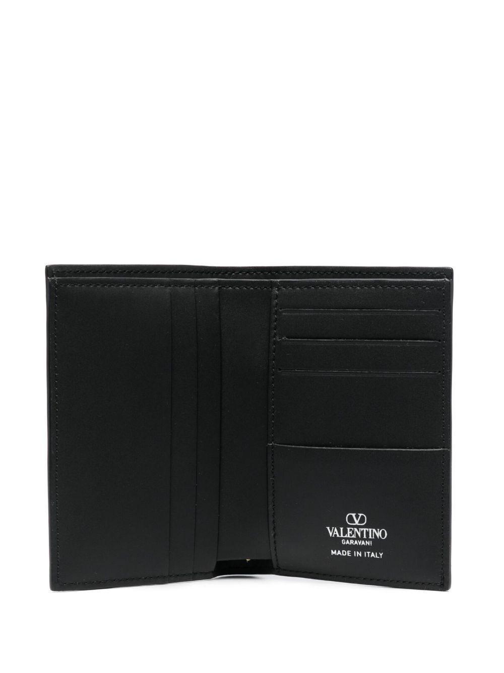 VLTN-print leather cardholder Product Image