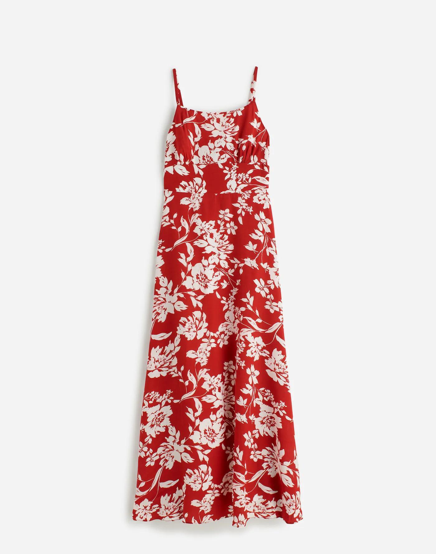 Square-Neck Tank Dress in Floral Product Image