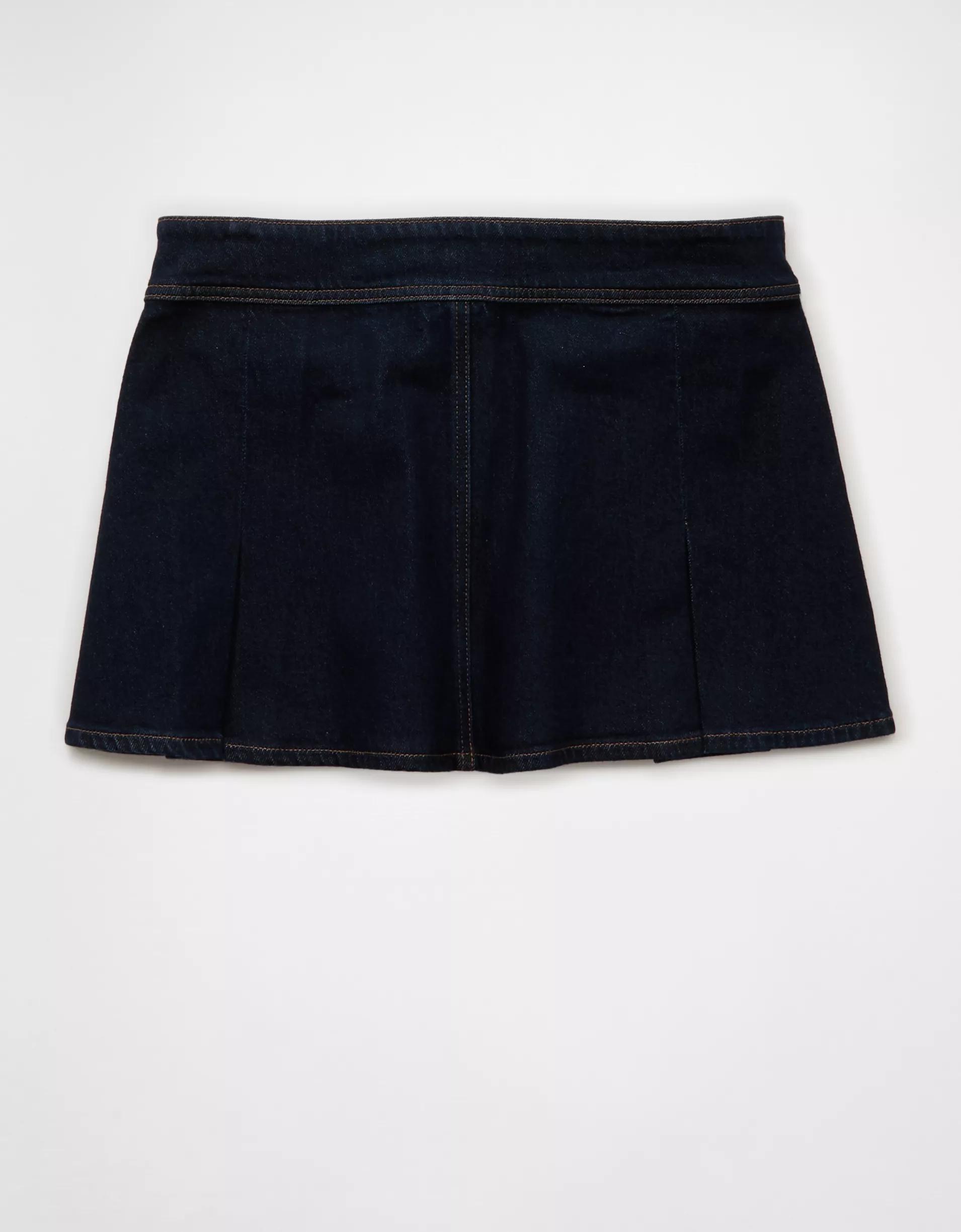 AE Stretch Low-Rise A-Line Pleated Mini Skirt Product Image