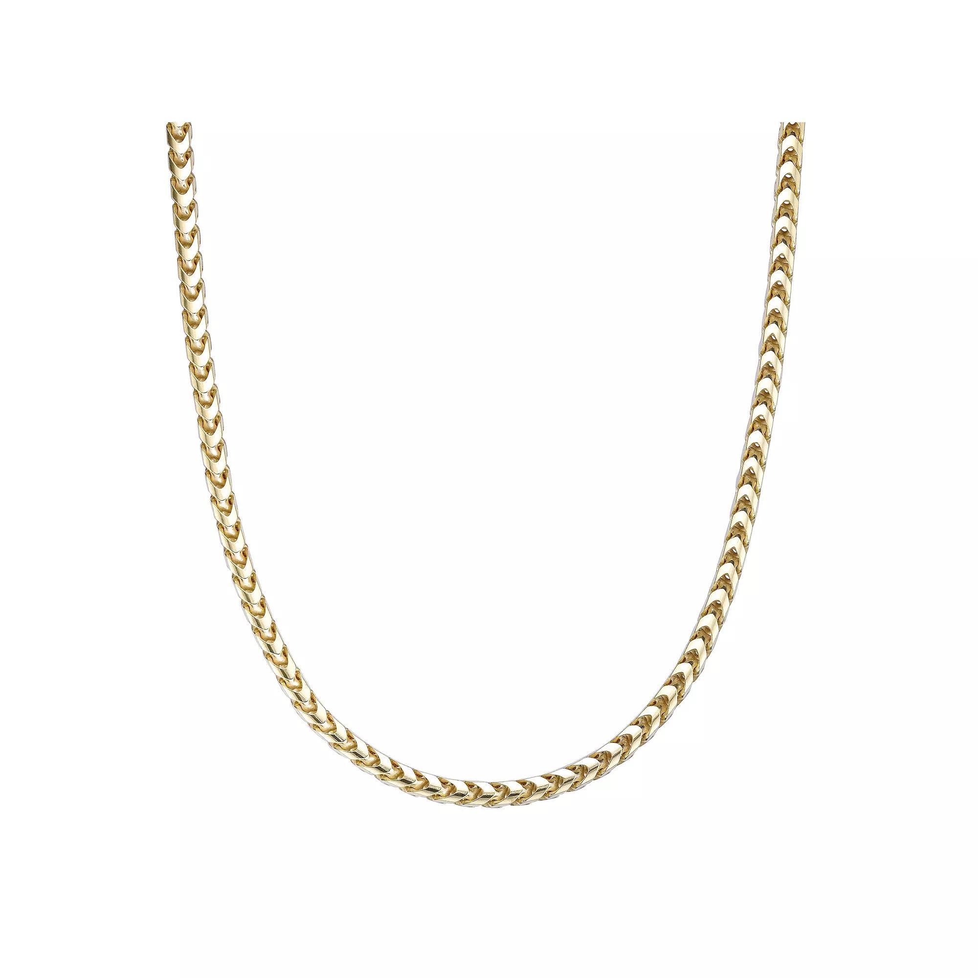 Men's LYNX 14k Gold Over Silver 4.1mm Franco Chain Necklace, Size: 24", Gold Tone Product Image