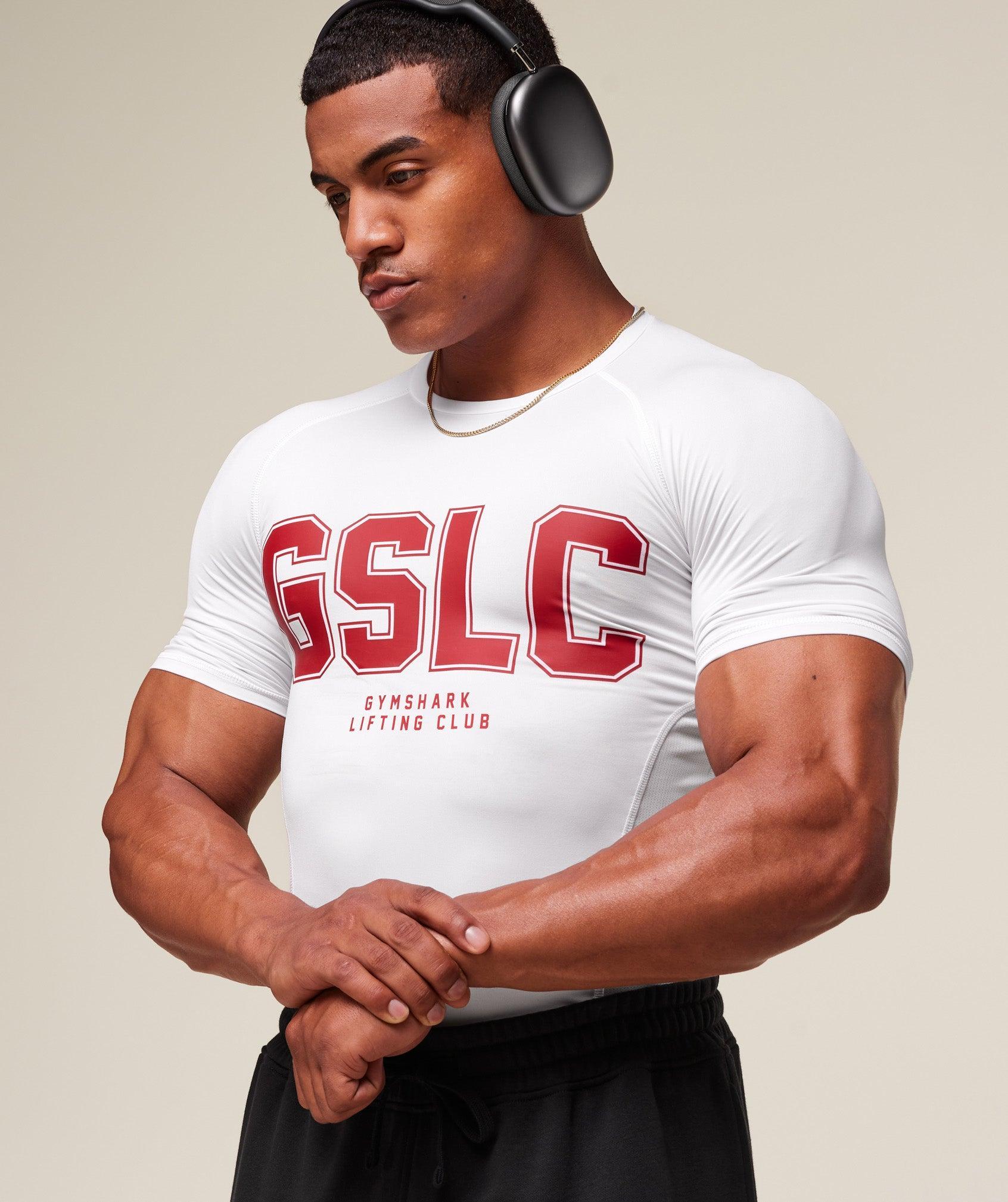 Gymshark GSLC Baselayer T-Shirt - White Male Product Image
