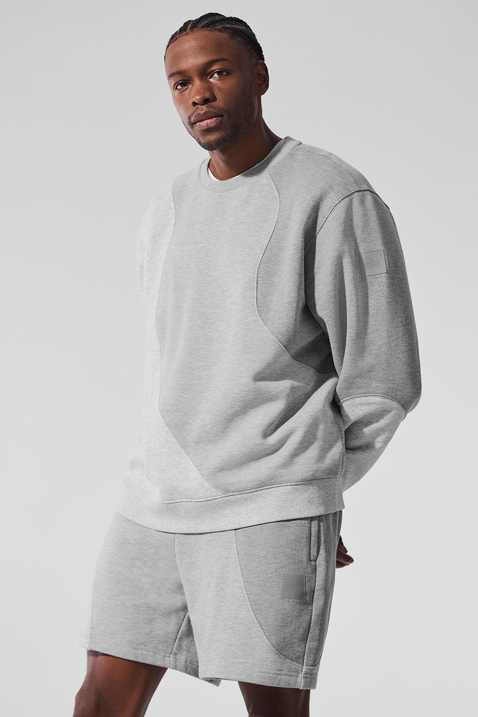 Make Waves Crew Neck Pullover - Athletic Heather Grey Tonal Product Image