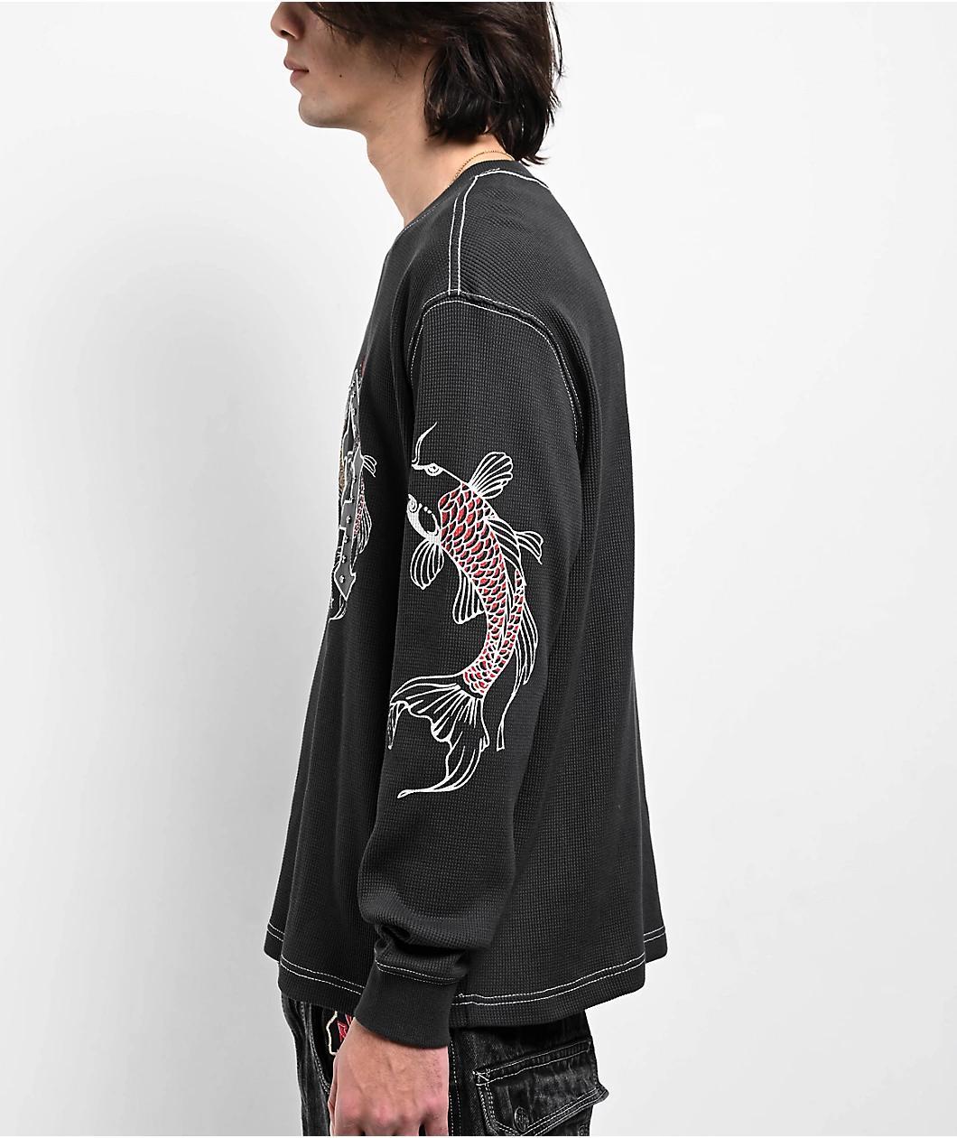 Ninth Hall Dusk Charcoal Thermal Long Sleeve T-Shirt Product Image