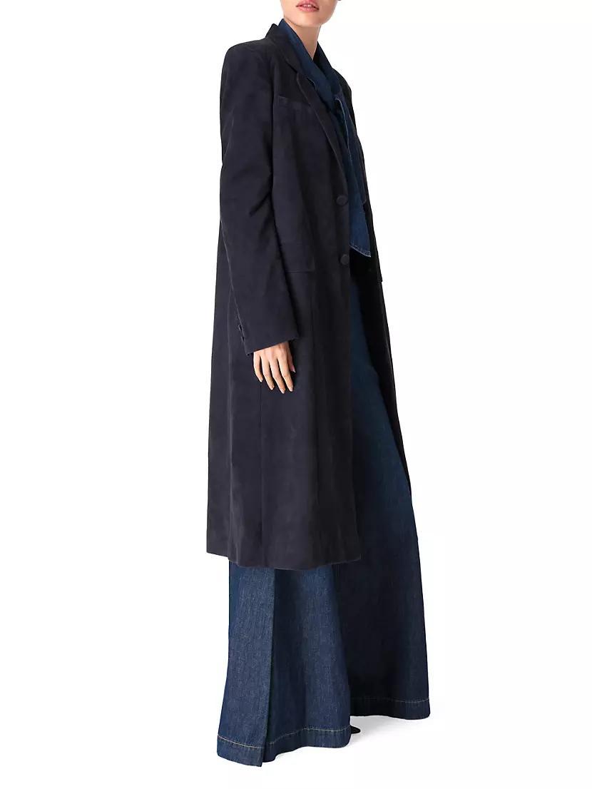 Long Run Leather Car Coat Product Image