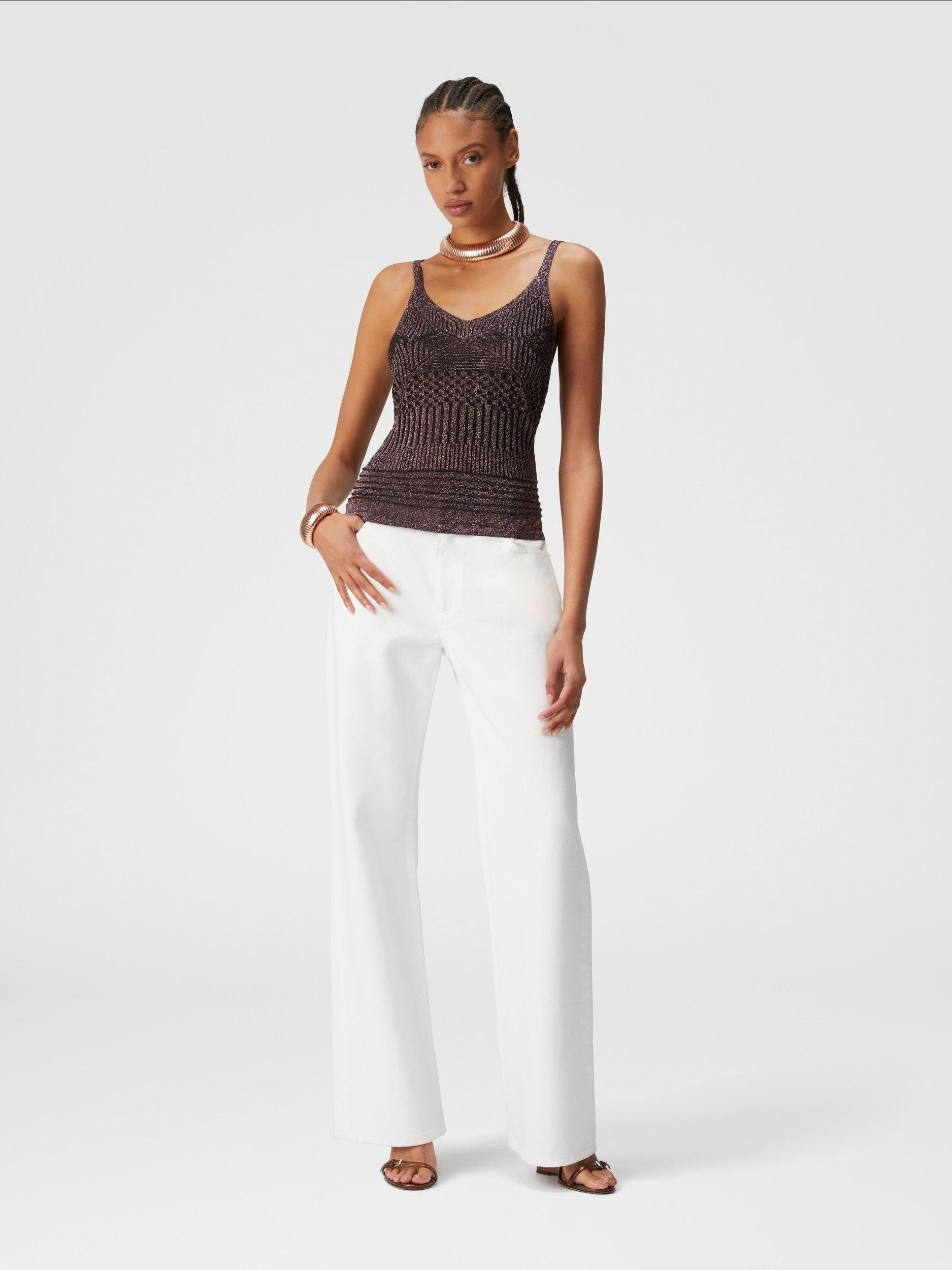 Lamé multi-processing viscose tank top Product Image