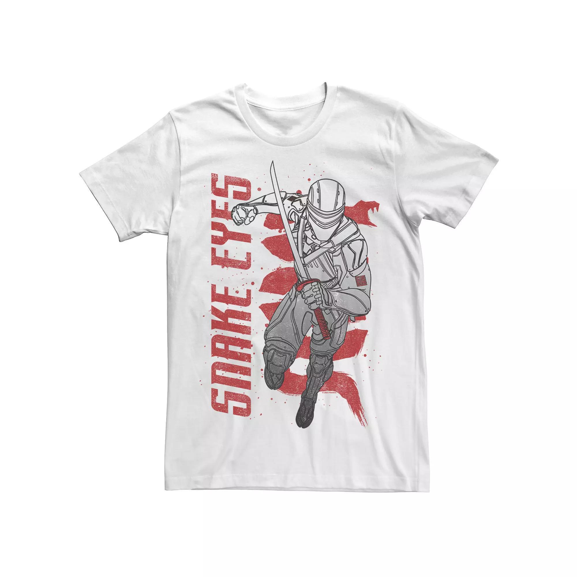 Big & Tall G.I Joe Snake Eyes Line Art Snake Tee, Men's, Size: XXL Tall, White Product Image