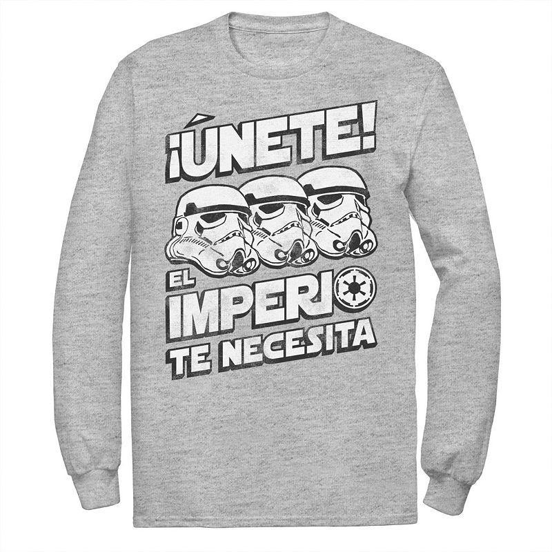 Men's Star Wars Unete El Imperio Te Necesita Stormtrooper Faded Portrait Tee, Size: Large, Black Product Image