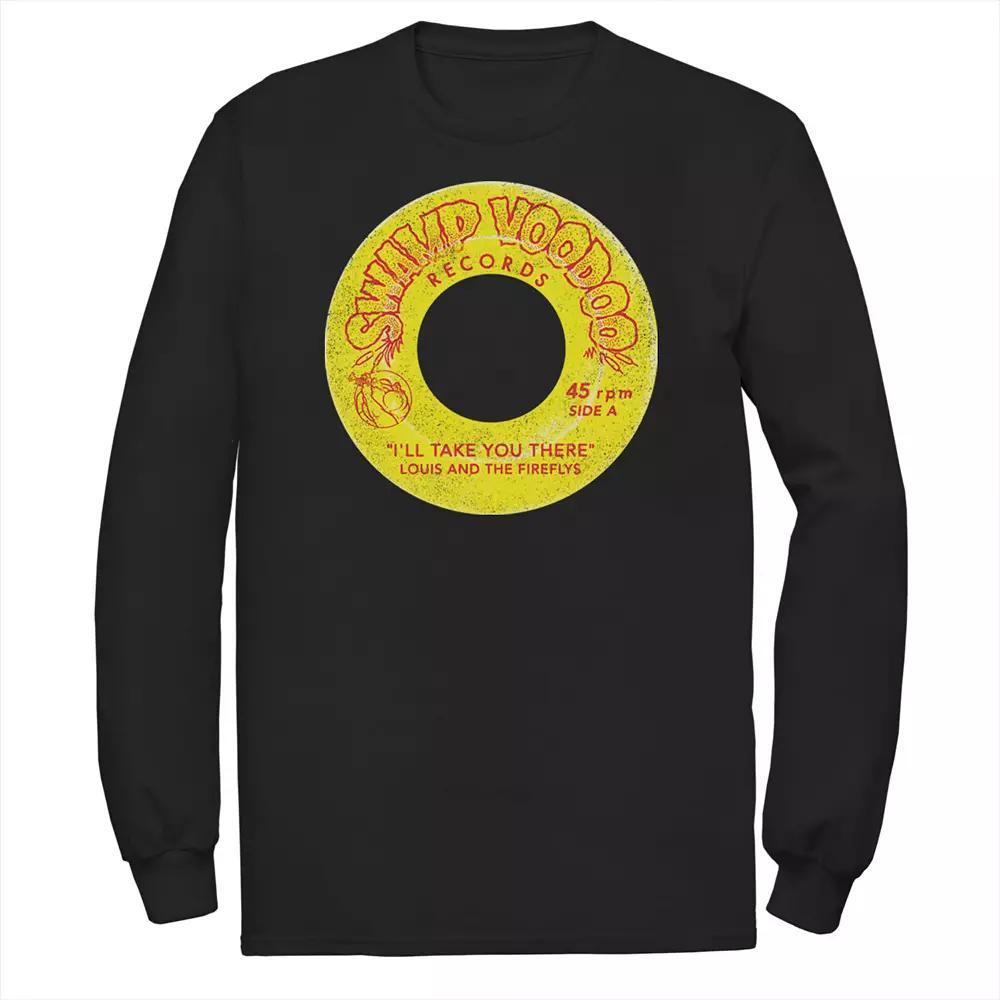 Men's Disney Princess And The Frog Louis Swamp Voodoo Records Tee, Size: Small, Black Product Image