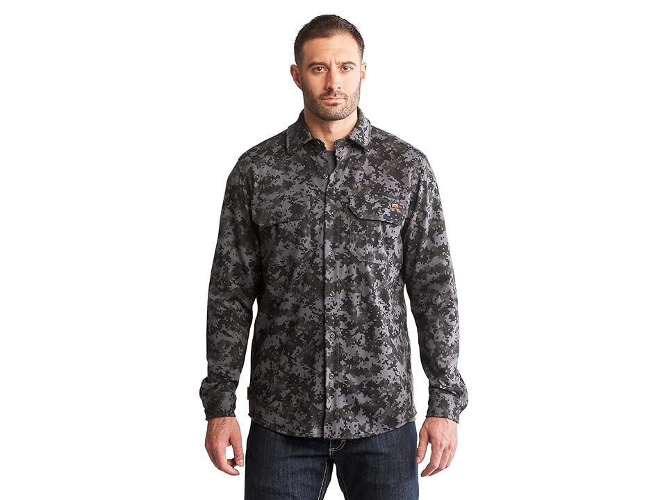 Timberland PRO Big Tall FR Cotton Core Button Front Shirt (Digi Camo) Men's Clothing Product Image