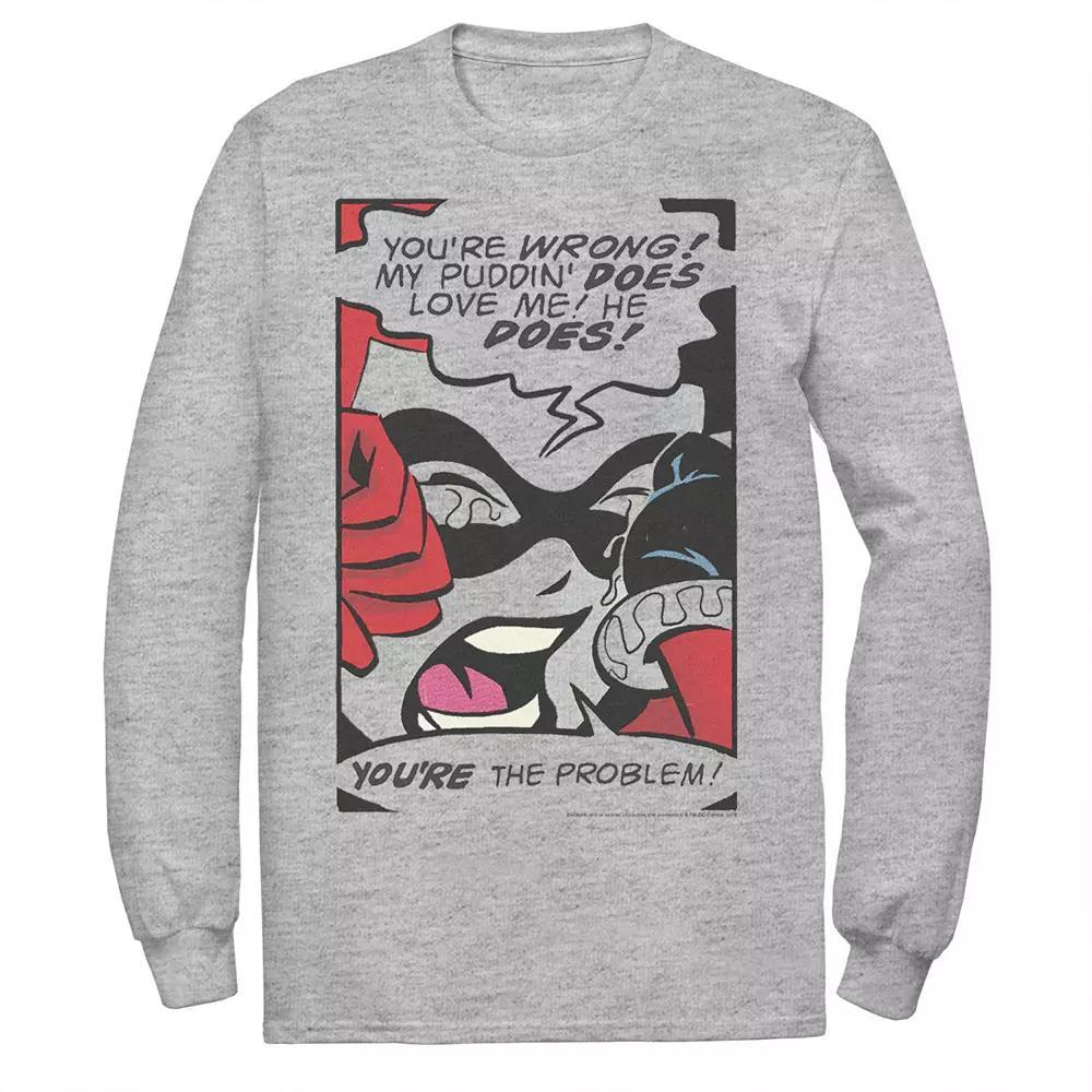 Men's DC Comics Harley Quinn Crying Comic Tee, Size: Small, White Product Image