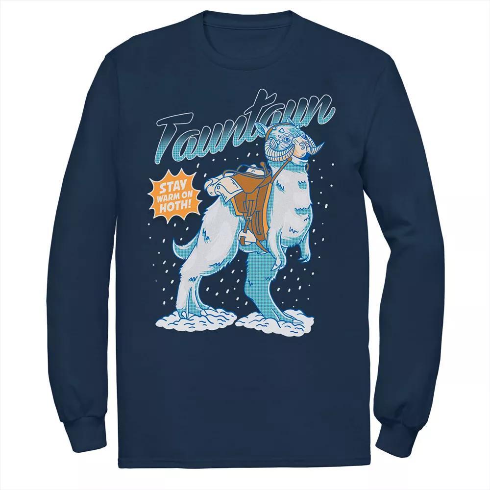 Men's Star Wars Tauntaun Stay Warm On Hoth Comic Portrait Tee, Size: Large, Blue Product Image