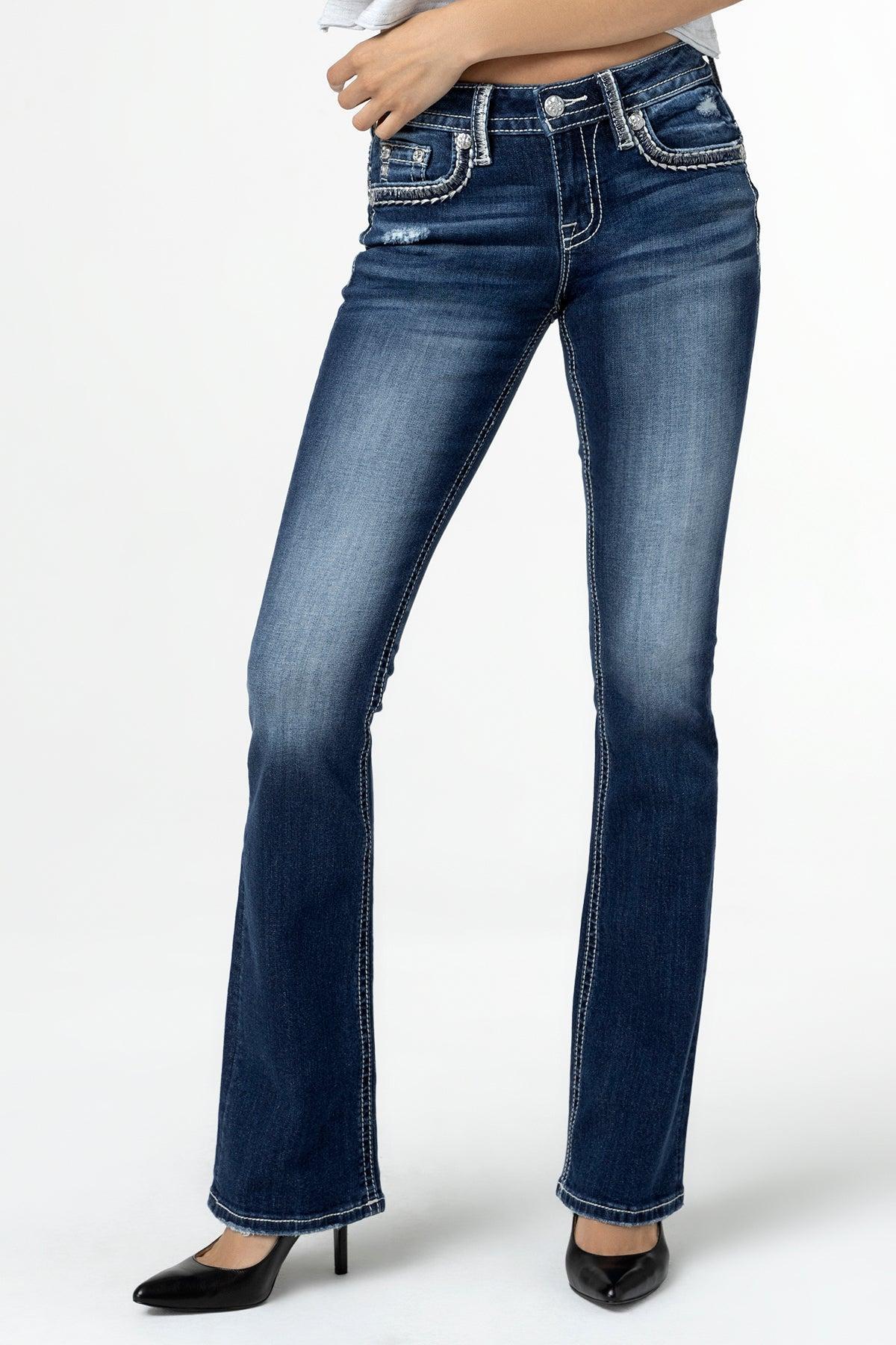 Nora Stitched Bootcut Jeans Product Image