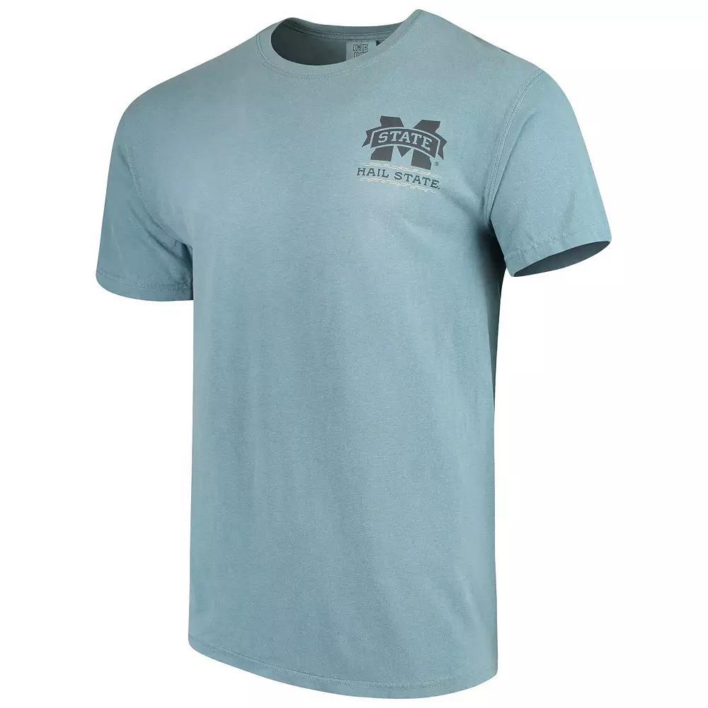 Men's Blue Mississippi State Bulldogs State Scenery Comfort Colors T-Shirt, Size: Medium, Mst Blue Product Image