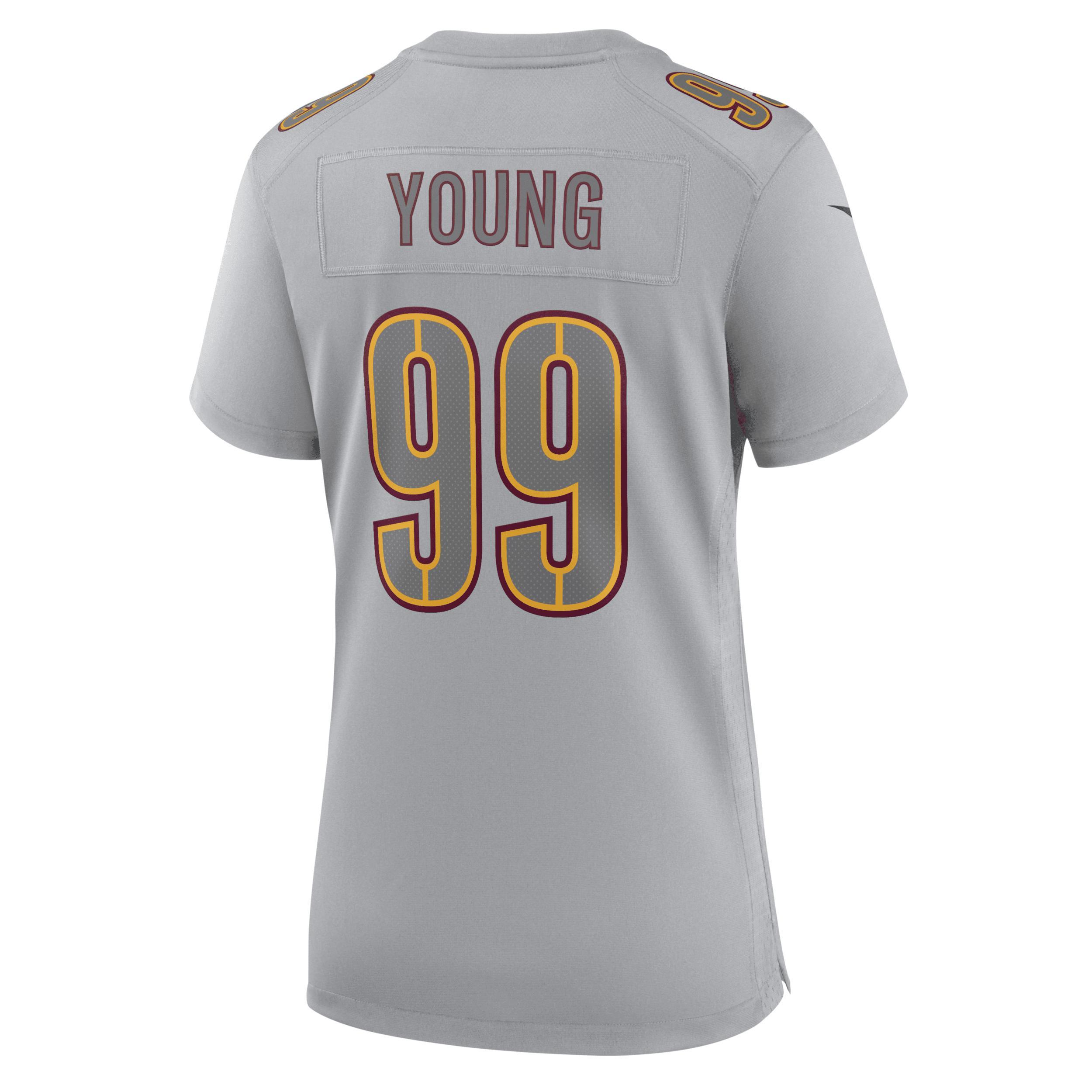 Womens Nike Chase Young Gray Washington Commanders Atmosphere Fashion Game Jersey - Gray Product Image