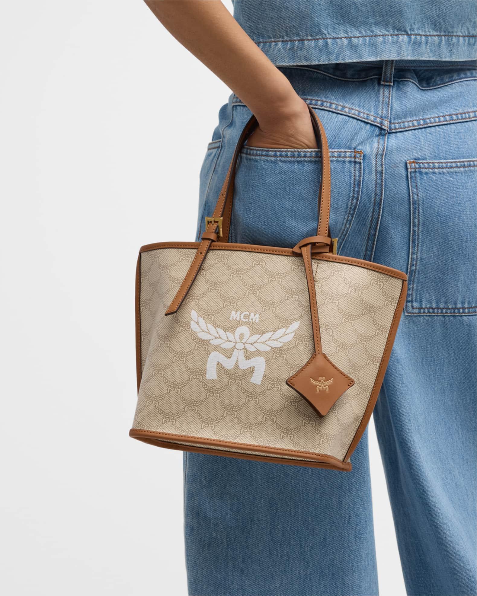Lauretos Monogram Canvas Shopper Tote Bag Product Image
