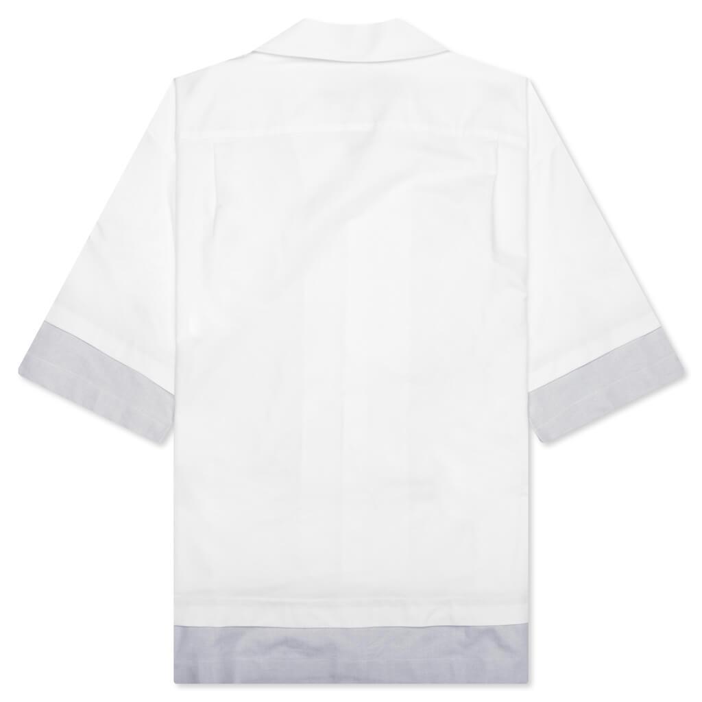 Double Layer Short Sleeve Shirt - White Male Product Image