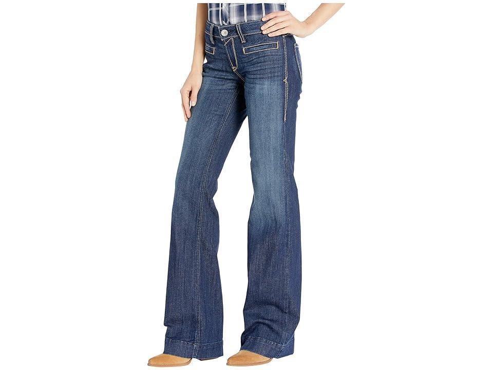 Ariat Lucy Mid Rise Wide Leg Stretch Denim Jeans Product Image
