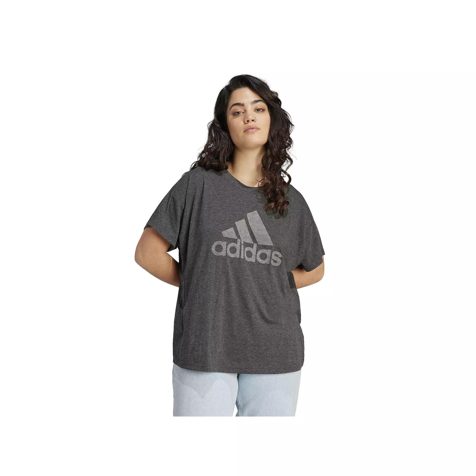 Plus Size adidas Future Icons Essentials Winners 3.0 Tee, Women's, Size: 4XL, Black Product Image