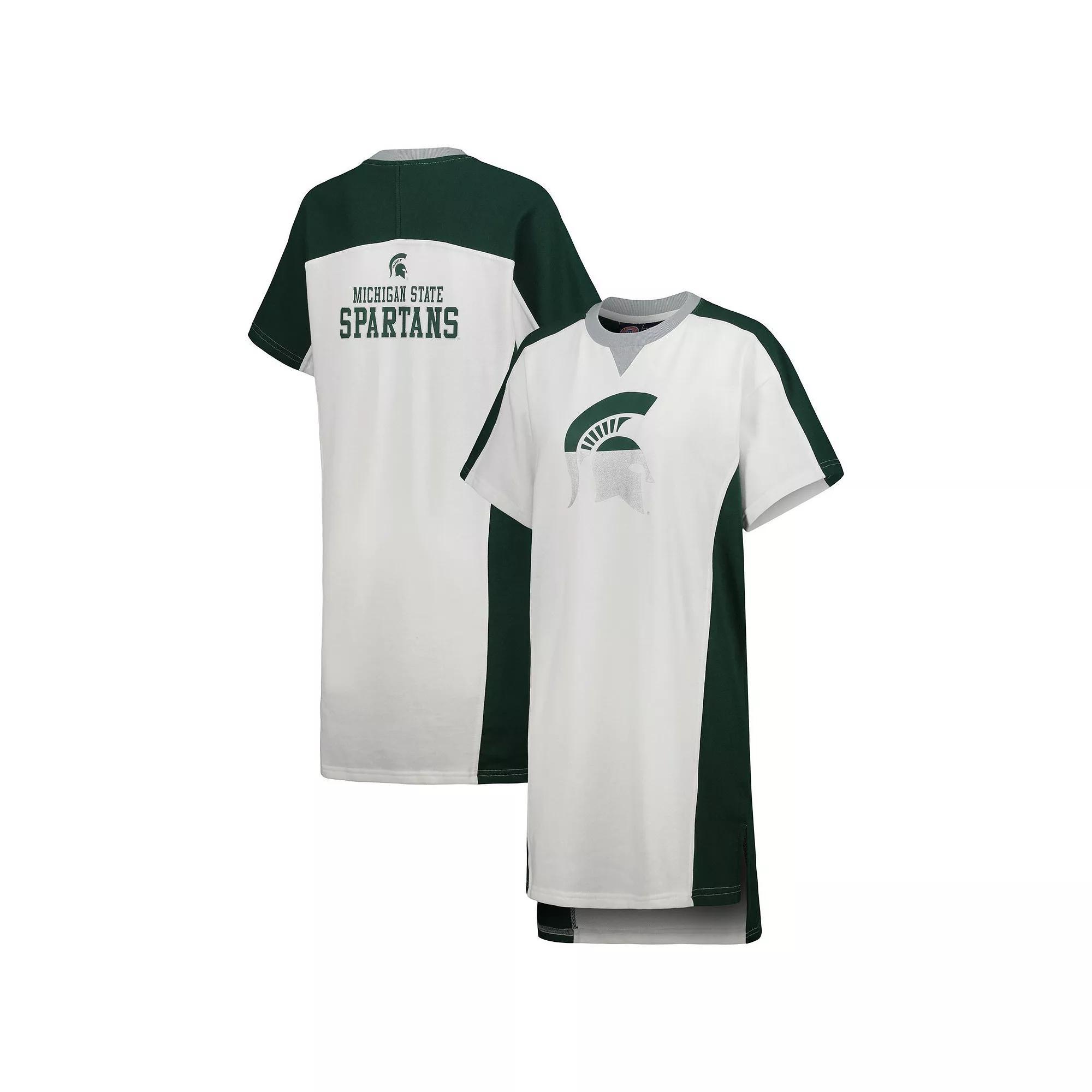 Womens G-III 4Her by Carl Banks Michigan State Spartans Home Run T-Shirt Dress Product Image