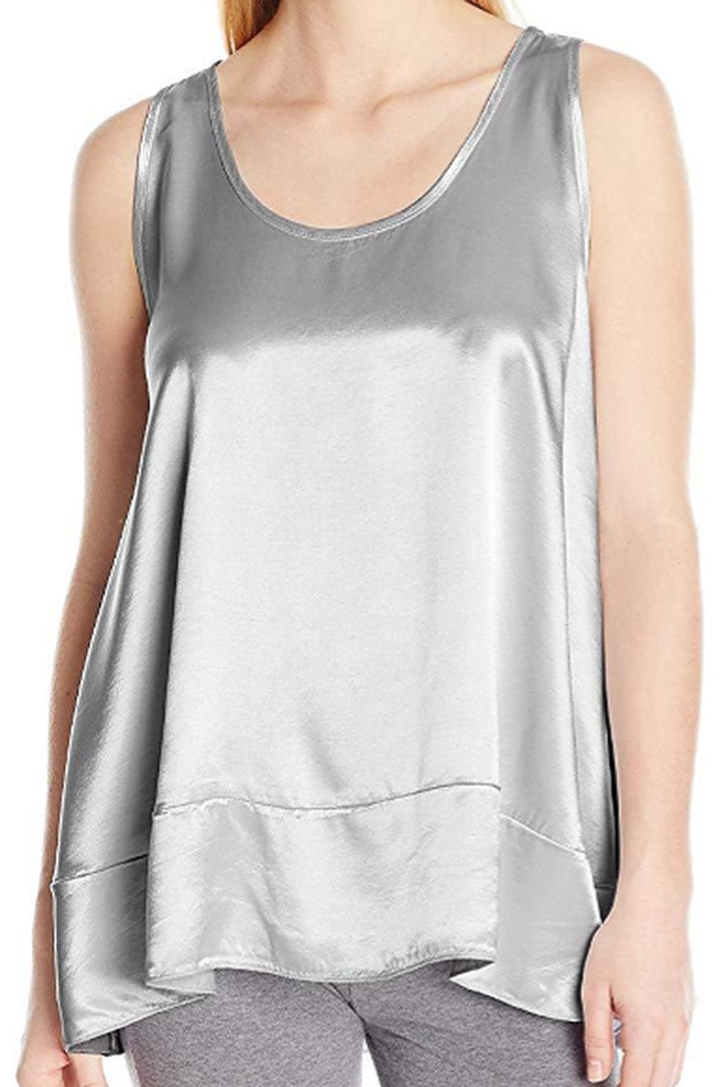 NATALIE SATIN RUFFLE TANK Product Image