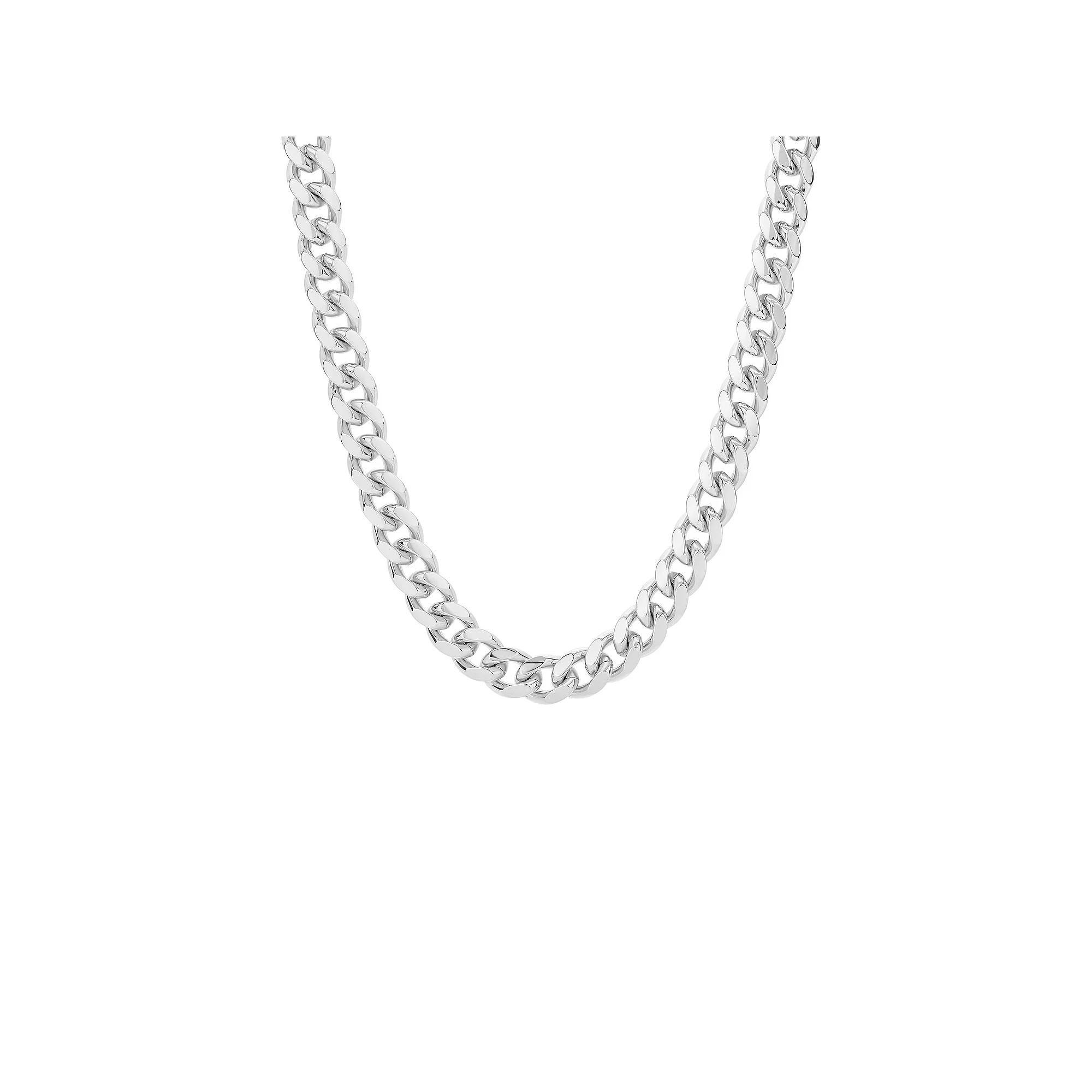 Aurielle Gender Neutral Curb Link Chain Necklace, Women's, Size: 22", Silver Tone Product Image