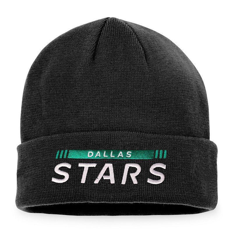 Mens Fanatics Branded Black Dallas Stars Authentic Pro Rink Cuffed Knit Hat Product Image