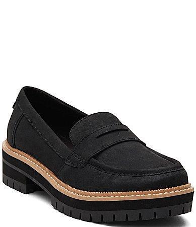 Toms Womens Cara Slip On Lug Platform Penny Loafer Flats Product Image
