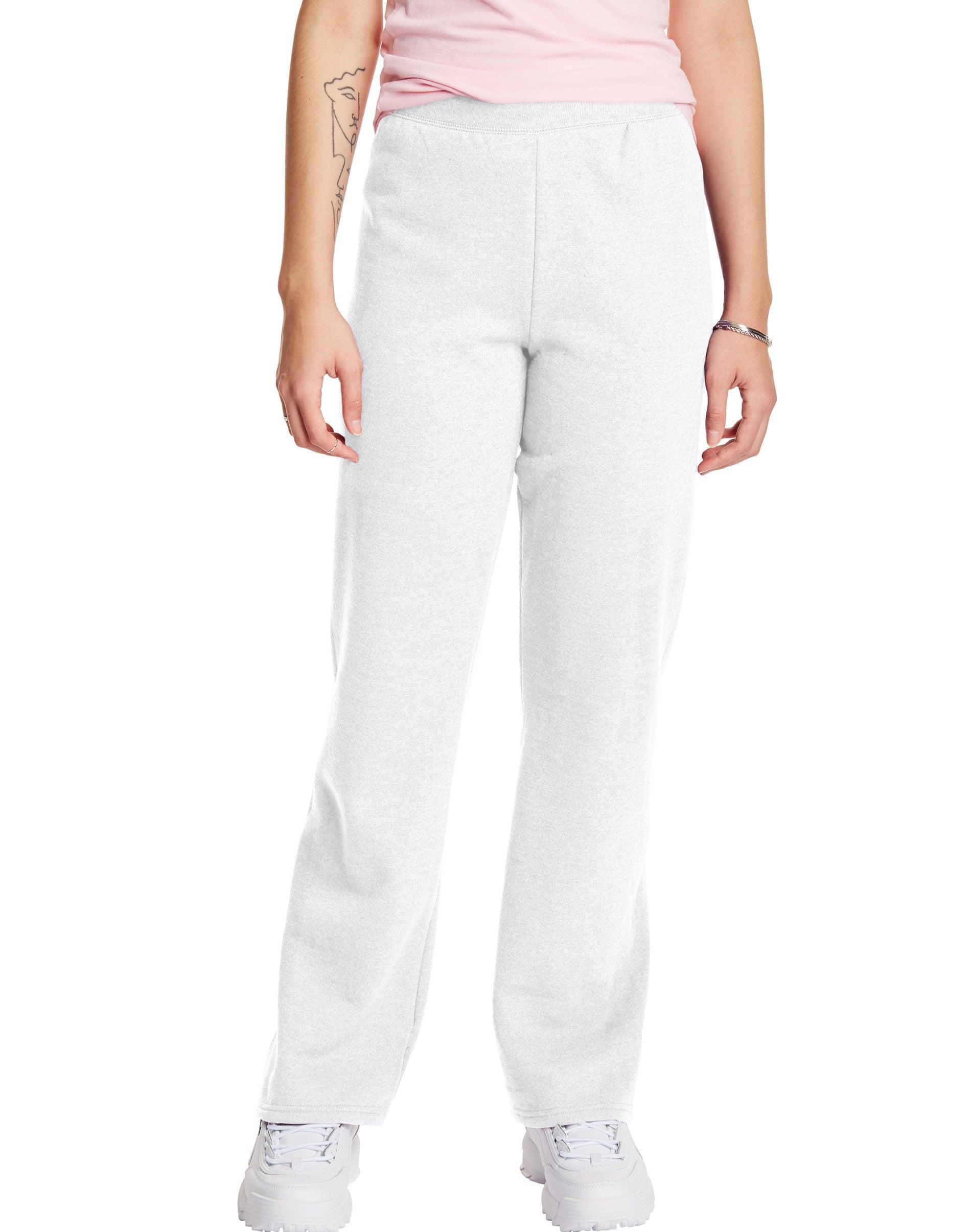 Hanes EcoSmart Womens Fleece Sweatpants with Open Bottom Legs, 30.5 Light Steel S Product Image