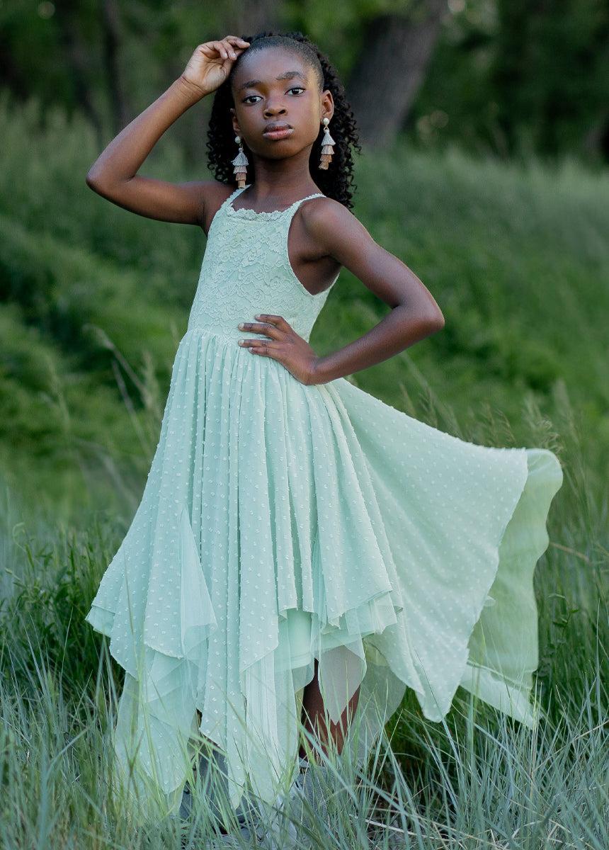Oliviah Dress in Sweet Pea Girls Product Image