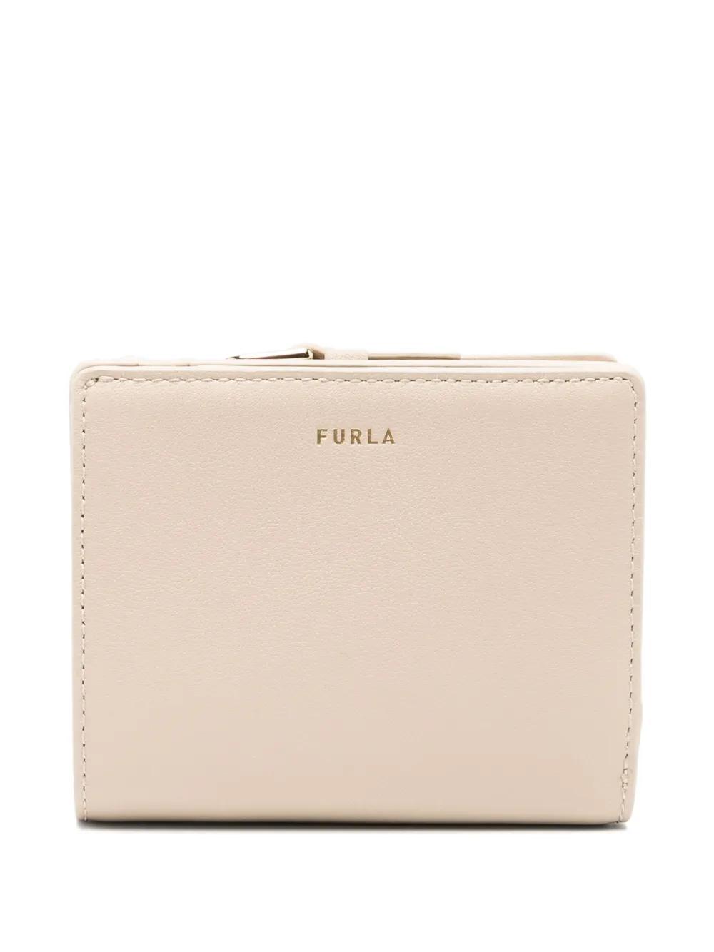 FURLA Camelia Leather Wallet In Neutrals Product Image