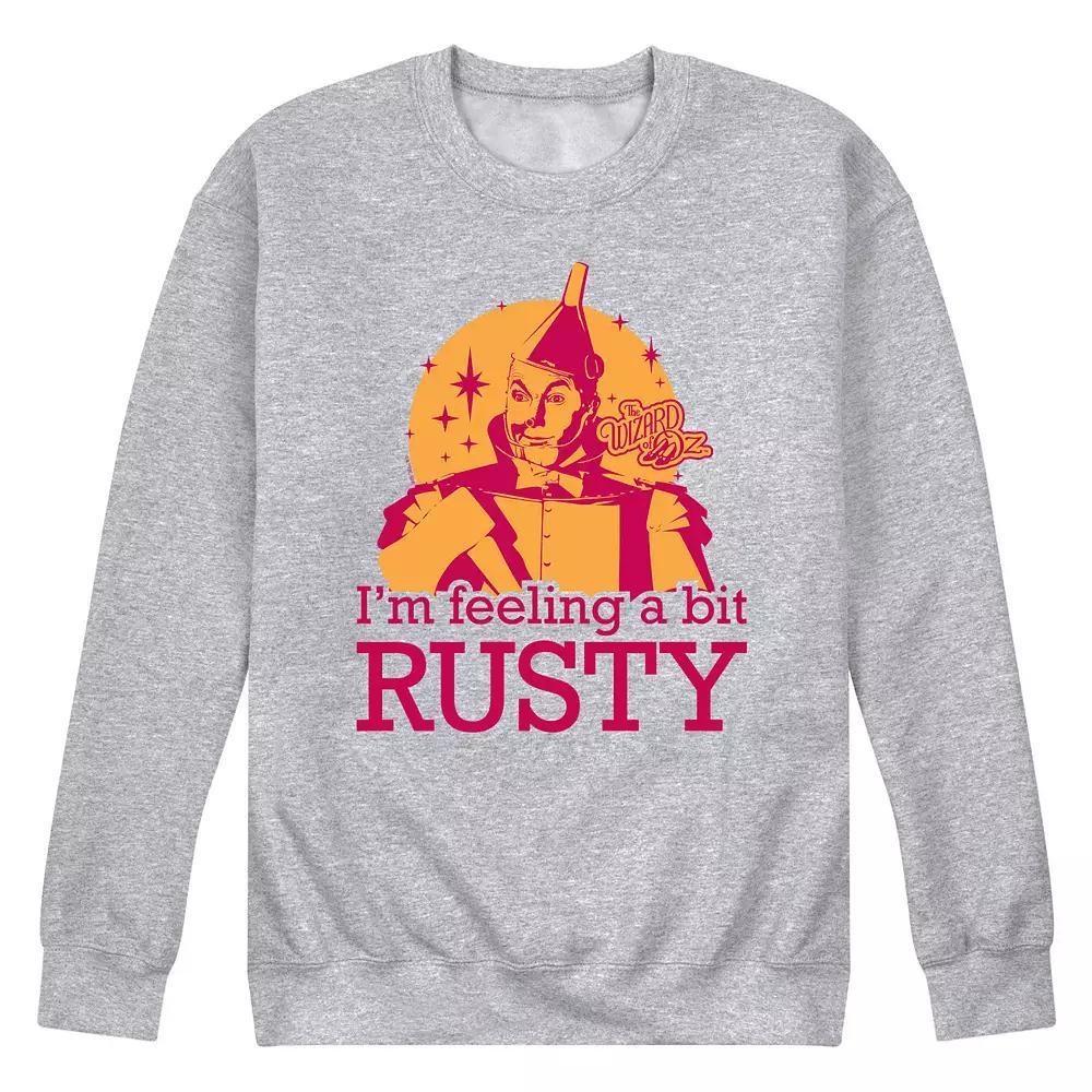 Mens Wizard Of Oz A Bit Rusty Fleece Sweatshirt Grey Gray Product Image